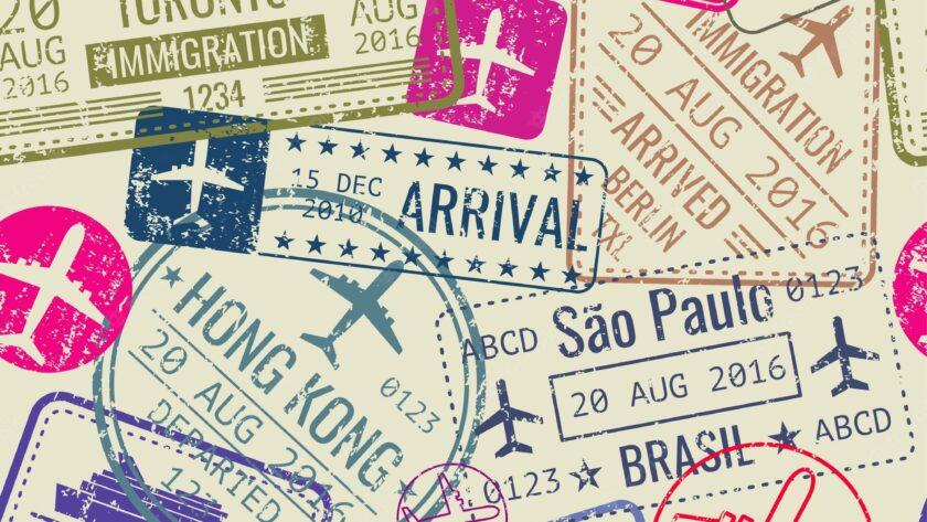 patron transparente vector sellos visa pasaporte 53562 2045